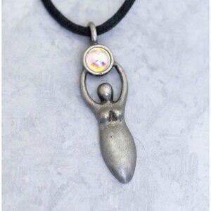 20 inch, Vintage Pendant Diamond Rhinestone Black Lace Necklace - CQ1